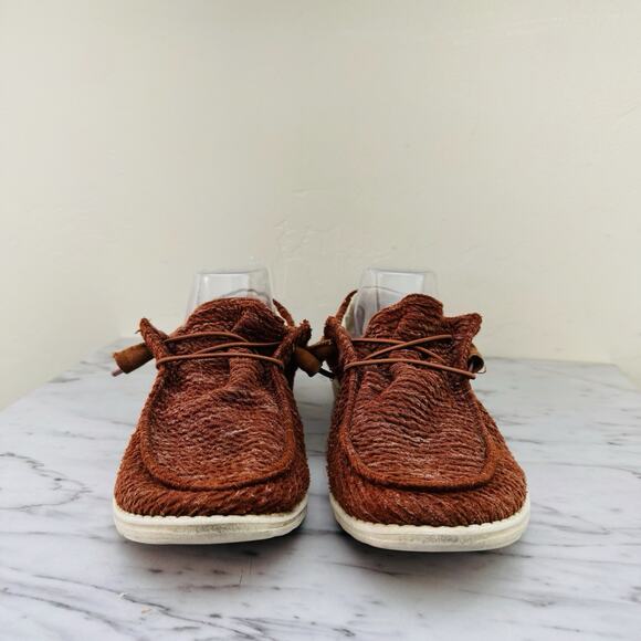 Hey Dude Wendy Stretch Rust Slip On Shoes Women’s Size 10 - Picture 2 of 10
